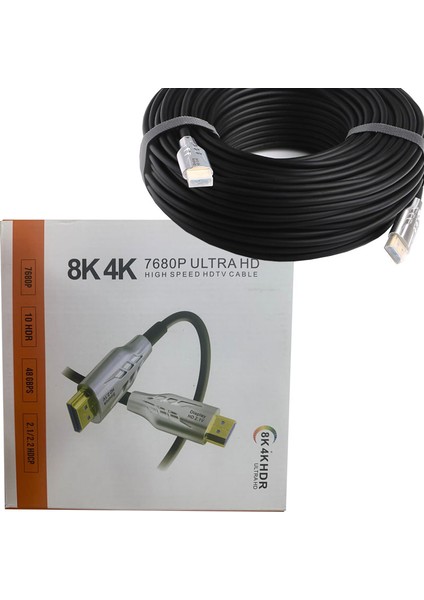 30M Hdmı Optik Kablo Ultra 8k 4K Hıgh Speed HDMI Optik Kablo