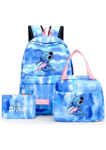 3pcs Lilo Dikiş Renkli Sırt Çantası ile Öğle Yemeği Çantası Sırt Çantası Sırt Çantası Erkekler Için Gündelik Okul Çantaları Kadın Kadın Öğrenci Gençler Renkler Ayarlar: 003 (Yurt Dışından)