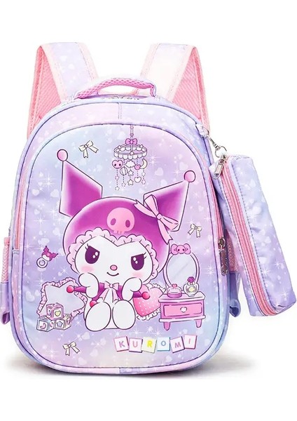 Hello Kitty Backpack, Kuromi ile Kuromi Kalıtım Kılıfı Tam Baskı Okul Çantası Seyahat Çantası, Okul Için, Dış Aktiviteler Gündelik Rolor: Hello Kitty (Yurt Dışından)