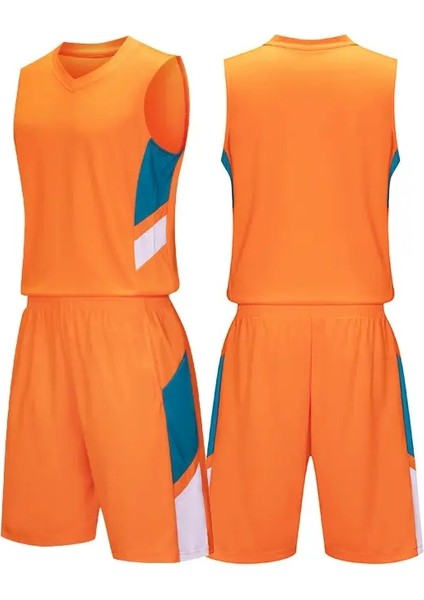 Çocuk Basketbol Forması Hızlı Kuruyan Eğitim Üniforma Gömlekleri Çocuk Spor Giyim Kiti Erkek ve Kız Eşofman Sporu Kıyleri Renk: A92-TURANGE/ÇOCUK Boyutu: 3xs (95-115CM) (Yurt Dışından)