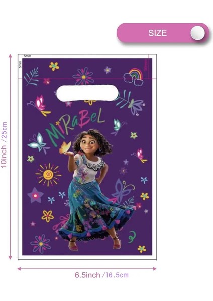 Disney Encanto Mirabel Hediye Çantaları Doğum Günü Dekor Isabell Şeker Paket Kurabiye Çantası Bebek Duş Çocukları Kızlar Dıy Hediyeler Parti Malzemeleri Renk: Stil 5/kapasite: 10 Pcs (Yurt Dışından)