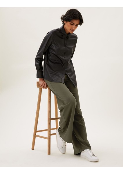 Wide Leg Örme Pantolon