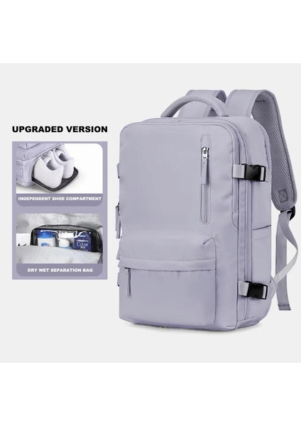 Geestock Kadınlar Kabin Seyahat Sırt Çantası Easyjet Sırt Çantası 45X33X20 Dizüstü Bilgisayar Çantası Büyük Kapasiteli Havayolu Rengi Için Backpack Bagajı: Mor (Yurt Dışından)