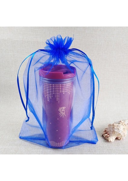 50PCS Mücevher Hediye Çantası 17X23 20X30 25X35 30X40 Düğün Partisi Noel Organza Hediye Çantaları Drawstring Mücevher Paketi Poşetleri Renk: Kraliyet Mavisi/boyut: 17X23CM-50PCS (Yurt Dışından)
