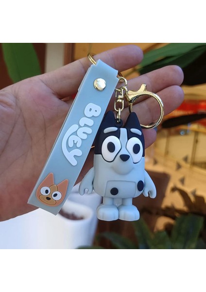 Karikatür Bluey Ailesi Bluey Bingo Keychain Hediyeler Yaratıcı Çizgi Film Köpek Keychain ve Arkadaşları Çocuk Sırt Çantası Kolye Renk: Stil C (Yurt Dışından)