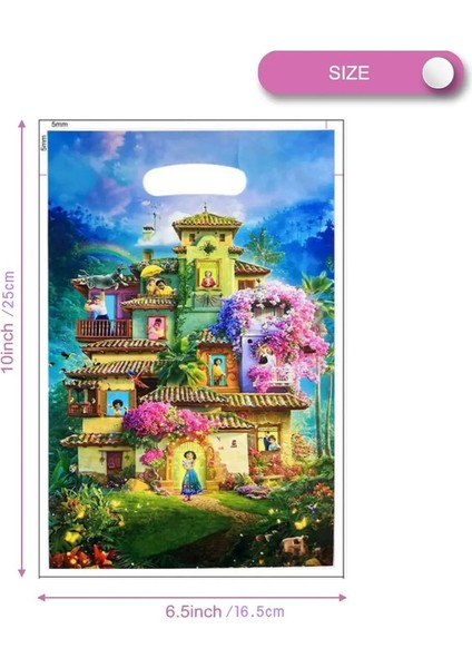 Disney Encanto Mirabel Hediye Çantaları Doğum Günü Dekor Isabell Şeker Paket Kurabiye Çantası Bebek Duş Çocukları Kızlar Dıy Hediyeler Parti Malzemeleri Renk: Stil 3/kapasite: 10 Pcs (Yurt Dışından)
