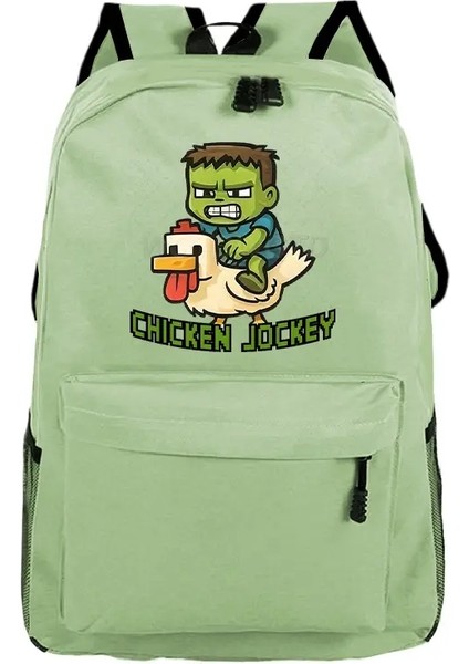 Yeni Tavuk Jokey Erkek Kadınlar Shouder Sırt Çantası Komik Karikatür Oyunu Tavuk Jokey Omuzları Çanta Anime Okul Çantaları Erkekler Için: 7 (Yurt Dışından)