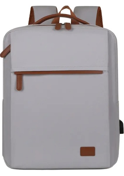 Oxford Bez Sırt Çantası Şık Gündelik Dizüstü Bilgisayar Sırt Çantası Öğrenci Sırt Çantası Seyahat Sırt Çantası Renk: Gri (Yurt Dışından)