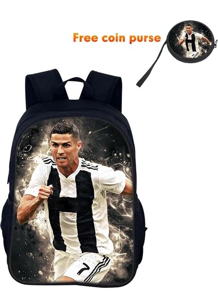 Yeni Ronaldo Poster Çantası 40CM/15.7INCH Futbol Sırt Çantası, Öğrenci Çantası Çocukların Sırt Çantası Futbol Yıldızı Kızlar Için En Iyi Hediye Rengi: 4 (Yurt Dışından)