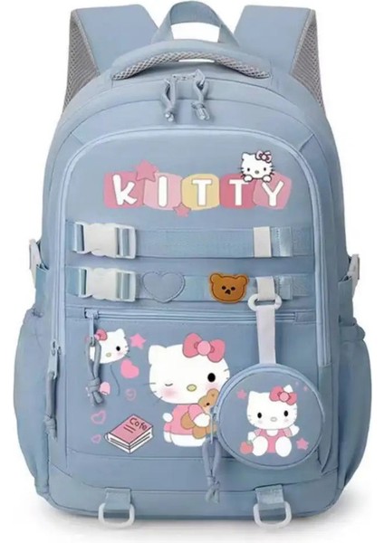Hello Kitty Sırt Çantası Kadınlar Için Genç Kız Çocuk Çocuk Okulu Kitap Çantaları Tatlı Yumuşak Seyahat Sırt Çantası Mochila Escolar Renk: Resim Renk (Yurt Dışından)