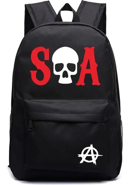 Anarşi Okul Çantası Oğulları Erkekler Baskı Kaliforniya Back Pack Anime Moda Sırt Çantası Öğrencileri Kızlar Için Çanta Kızlar: Siyah 05 (Yurt Dışından)