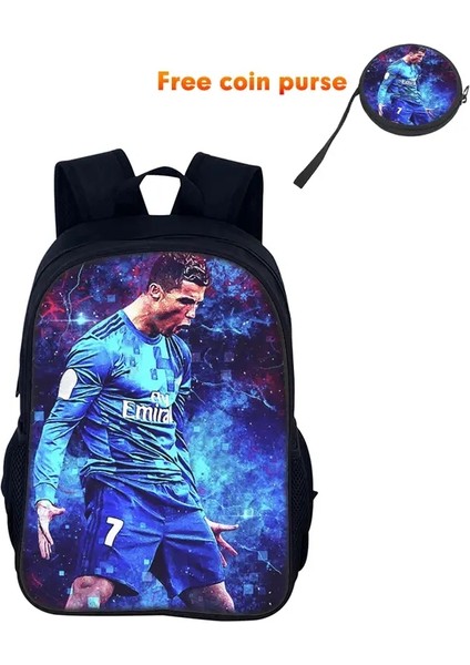 Yeni Ronaldo Poster Çantası 40CM/15.7INCH Futbol Sırt Çantası, Öğrenci Çantası Çocukların Sırt Çantası Futbol Yıldızı Kızlar Için En Iyi Hediye Rengi: 2 (Yurt Dışından)