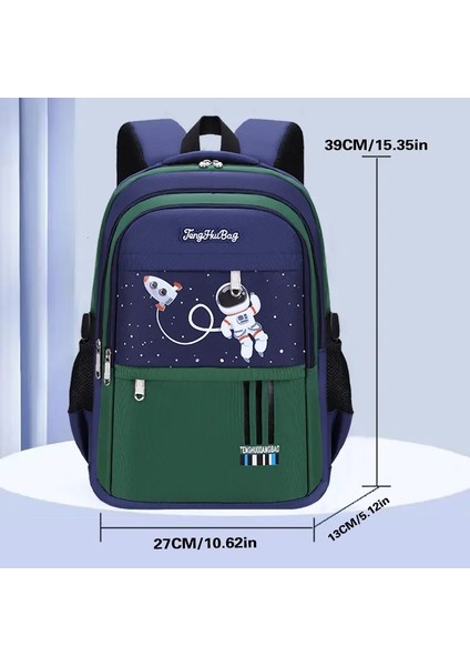 Yeni Çocuk Omuz Çantası Ilköğretim Okulu Öğrencileri Schoolbag Erkekler Bir, Iki, Üç, Dört, Beş, Altı Yaşında 6-12 Yaşında Renk: Yeşil Trompet (Yurt Dışından)