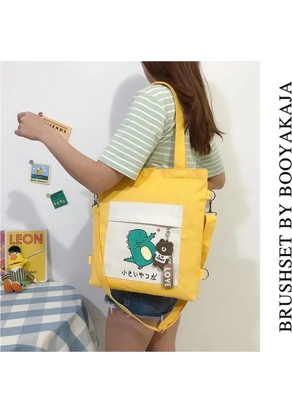 Kadınlar Tuval Çantası Düz Renk Tasarımcı Bayanlar Rahat Çanta Omuz Çantası Büyük Kapasiteli Pamuklu Yeniden Kullanılabilir Alışveriş Plaj Bagkolor: 1 (Yurt Dışından)