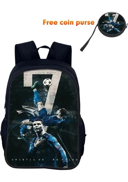 Yeni Ronaldo Poster Çantası 40CM/15.7INCH Futbol Sırt Çantası, Öğrenci Çantası Çocuklar Için Sırt Çantası Futbol Yıldızı Erkek Kızlar Için En Iyi Hediye Kol: 5 (Yurt Dışından)