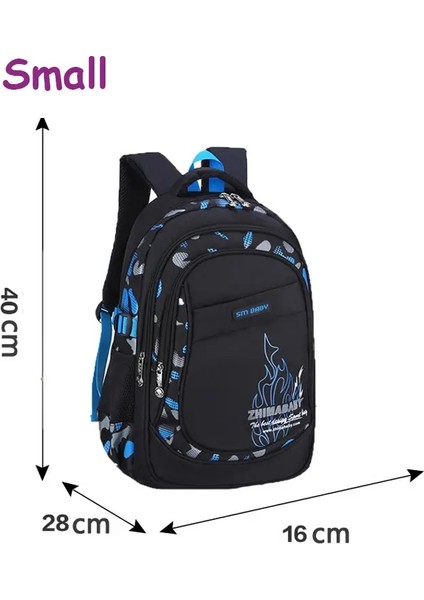 Okul Çantası Çocuk Günlük Sırt Çantaları Naylon Büyük Boy Öğrenci Okul Çantaları 7-14 Yıl Su Geçirmez Erkek Okul Sırt Çantası Çocuklar Çelak Renk: Küçük Mavi (Yurt Dışından)