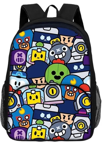 Çocuklar Yeni B-Brawls Sırt Çantaları Erkek ve Kız Öğrenci Doğum Günü Hediyesi Çocuk Okul Çantaları Büyük Kapasite Kampı Dalı Sırt Çantası Renk: Kahverengi (Yurt Dışından)