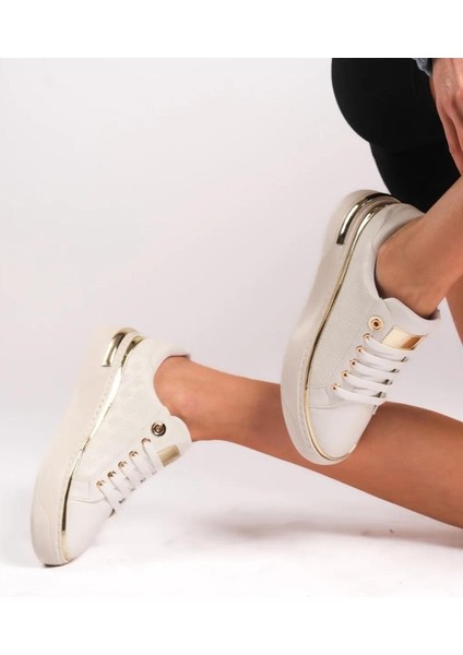 Kuum London K732559 Kadın Monogram Desenli Yüksek Taban Sneaker Ayakkabı fırsatları
