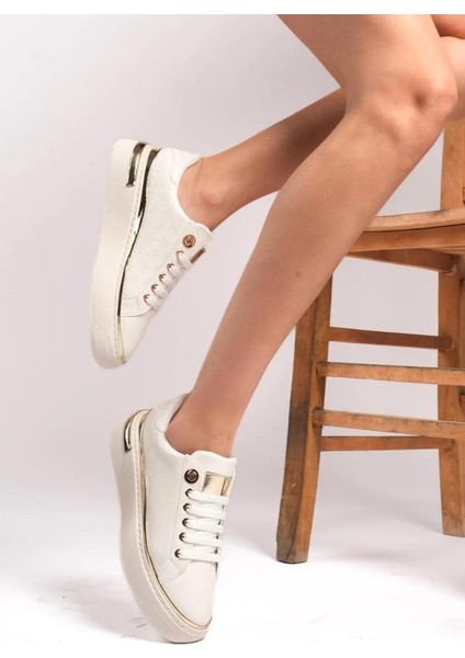 Kuum London K732559 Kadın Monogram Desenli Yüksek Taban Sneaker Ayakkabı indirimleri