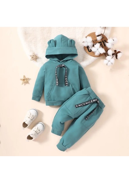 Bahar Sonbahar Çocuklar Pamuk Giyim Takım Elbise Bebek Kız Kızlar Kıyler Çocuklar Spor Hoodies Pantolon 2pcs/setler Fahion Yürümeye Başlayan Arkadaşlar: Mavi/çocuk Boyutu: 100 (Yurt Dışından)
