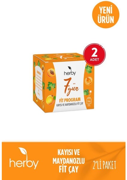 7 Gün Fit Program - Kayısı ve Maydanozlu Fit Çay 2'li