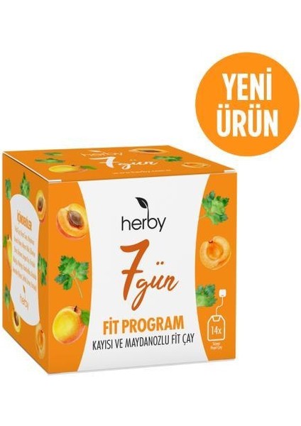 7 Gün Fit Program - Kayısı ve Maydanozlu Fit Çay 2'li