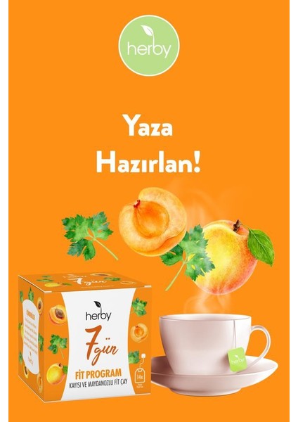 7 Gün Fit Program - Kayısı ve Maydanozlu Fit Çay 2'li
