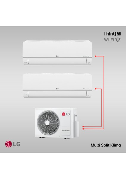 Inverter Multi Split Wi-Fi Klima Dp2 12K+18K Btu