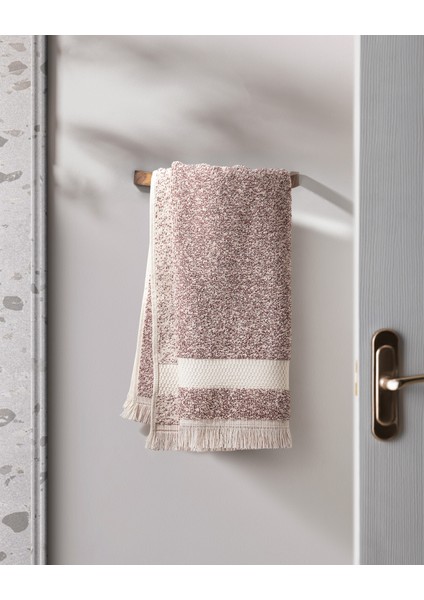 Brest %100 Pamuk Yüz Havlusu - Pudra - 50X80 cm