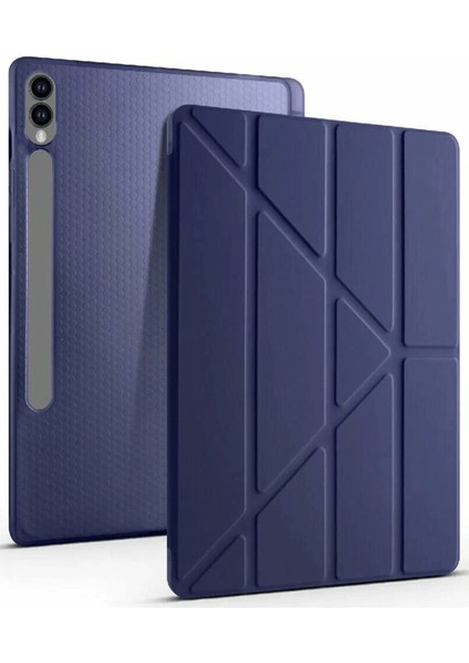 Samsung Galaxy X610 Tab S9 Fe Plus 12.4 Kılıf Kalemlikli Mars Tablet Kılıfı - Lacivert Svlrs