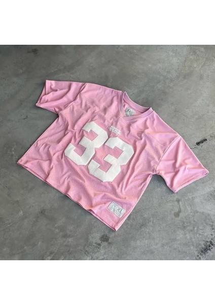 Y2K Mesh Jersey Hızlı Kuru Tişört Nefes Alabilen Sokak Kıyi Erkekleri Kadınlar Büyük Boy Kolej Sporları Giyim Unisex Futbol Eğitimi Giyim: T118240/BEDEN (Abd) (Yurt Dışından)