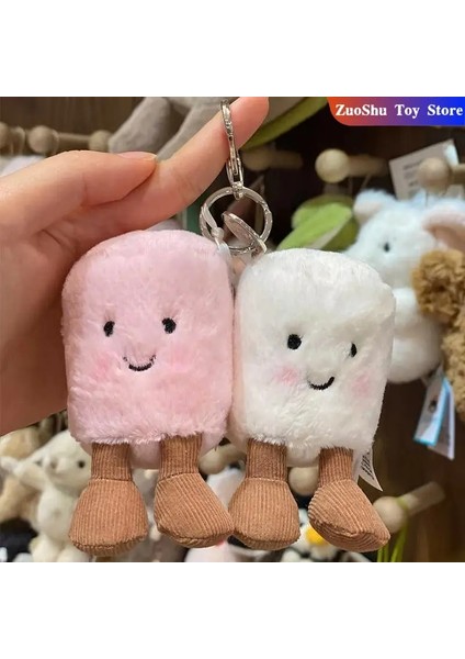 Jelly Fun Marshmallow Keychain Pamuk Şeker Iki Ton Sevimli Yumuşak Iki Ton Anahtar Çanta Çanta Aksesuarları Bebek Kolye Hediye Saklığı: Yaklaşık 15CM (Yurt Dışından)
