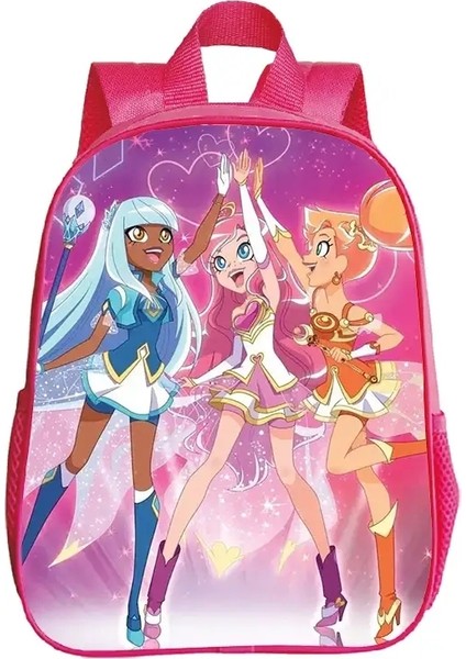 Su Geçirmez Lolirock 12INCH Pembe Sırt Çantası Okul Öncesi Kızlar Karikatür Anaokulu Kitap Çantası Çocukluk Eğitimi Sırt Çantası 5 (Yurt Dışından)