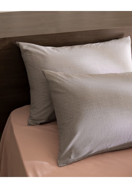 Odette 2'li %100 Pamuk Ranforce Yastık Kılıfı - Gri