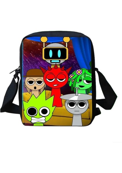 Erkek Kızlar Karikatür Anime Sprunki Baskılı Omuz Çantası Çocuklar Gündelik Tote Telefon Çantası Erkek Kadınlar Alışveriş Çantası En Iyi Doğum Günü Hediye Renk: 5 (Yurt Dışından)