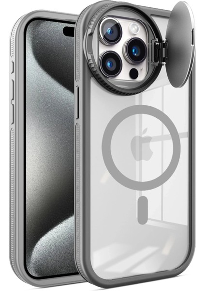 Iphone 15 Pro Kılıf Teleskop Lens Magsafe Silikon Kapak - Titan Gri Svlrs fiyatları