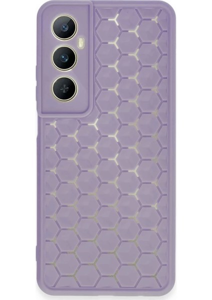 Realme C65 Kılıf Petek Silikon Kapak - Lila Svlrs