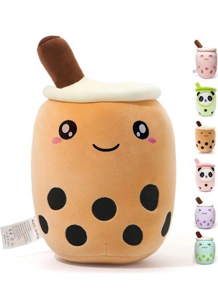 Bir Boba Peluş 9.8 Inç Kawaii Peluşlar Kabarcık Çay Sevimli Yastık Yumuşak Kahverengi Süt Çay Doldurulmuş Hayvan Çocuklar Için/kızlar/erkekler (Yurt Dışından) modelleri