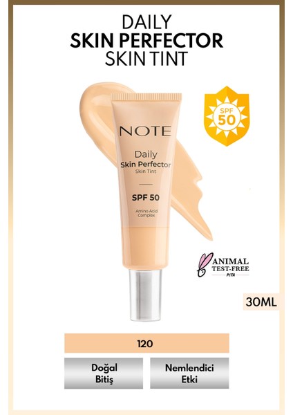 Daily Skin Perfector Skin Tint Spf 50 Ton Eşitleyici Doğal Bitişli Renkli Nemlendirici - 120