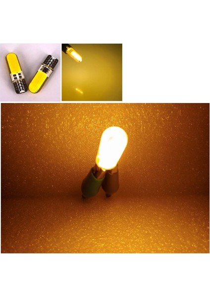 ( 2 x Adet ) 1 Takım Professıonal T10 LED Amber T10 LED Dipsiz Ampul 12 Smd Chıp Seri Amber