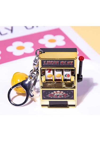 Taşınabilir Mini Meyve Yuvası Anahtarlıklar Kolyesi Şanslı Jackpot Retro Oyuncak Para Işletimli Oyunlar R Makinesi Hediyesi Çocuklar ve Yetişkinler Için Renk: YJ89908 (Yurt Dışından)