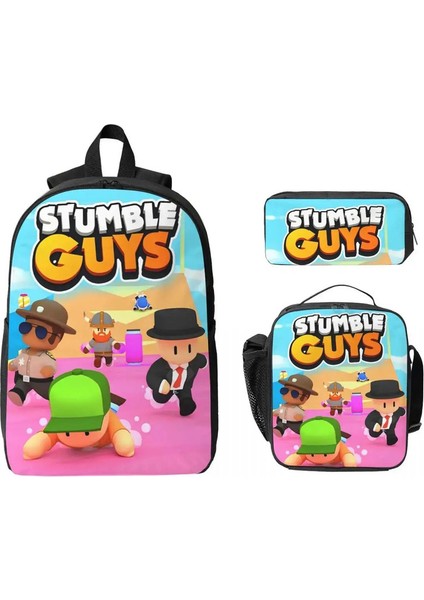 3pcs Tökezleyen Erkekler Erkek Kız Kalem Kutuları Için Merch Sırt Çantası Seti Okul Öğrencileri Için Öğle Yemeği Kutusu ile Kitap Çantası Setleri Daypackcolor: Gösterildiği Gibi (Yurt Dışından)