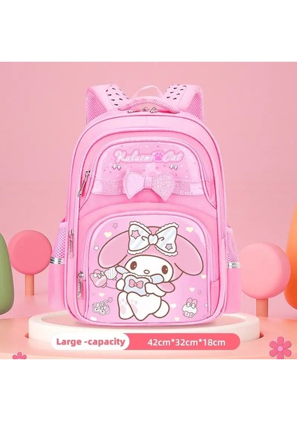 Sanrio Kuromi Mymelody su geçirmez sırt çantası, sevimli karikatür büyük kapasiteli okul çantası, şık gündelik gündelik, çoklu cepler Renk: Mymelody-a (Yurt Dışından)