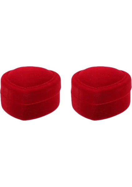 Romantik Kutusu Kırmızı Kadife Kalp Şekiş Takı Kutuları Nişan Nişan Vakası Sevgililer Günü Takı Yüzükleri Hediye Boxcolor: Kırmızı 1 Adet (Yurt Dışından)