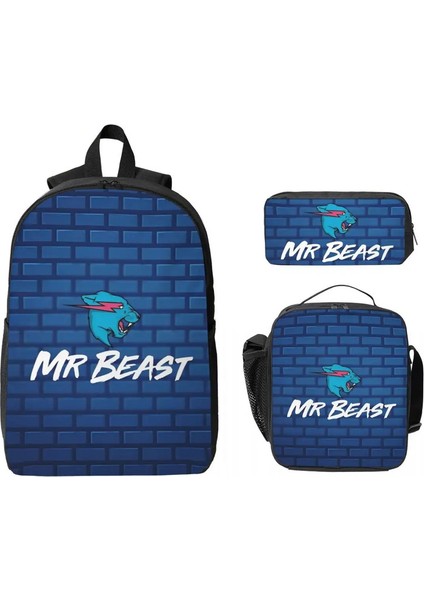 3pcs Bay Beasts Okul Çantaları Erkek Kız Kalem Kutuları Için Set Sırt Çantası Setleri Ilkokul Öğrencileri Için Öğle Yemeği Kutusu ile Knapsackcolor: Gösterildiği Gibi (Yurt Dışından)