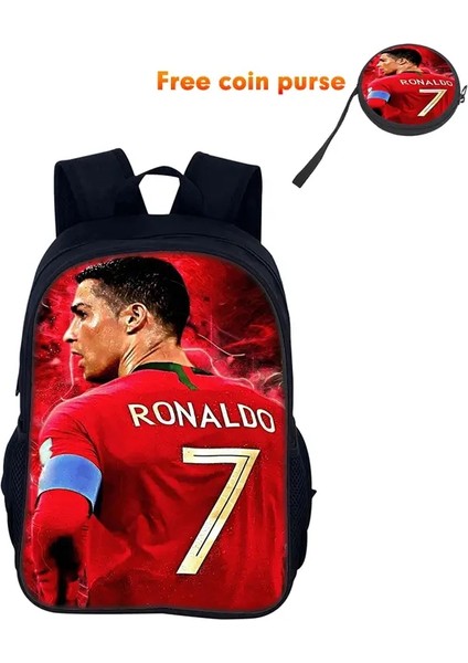 Yeni Ronaldo Poster Çantası 40CM/15.7INCH Futbol Sırt Çantası, Öğrenci Çantası Çocukların Sırt Çantası Futbol Yıldızı Kızlar Için En Iyi Hediye Rengi: 3 (Yurt Dışından)