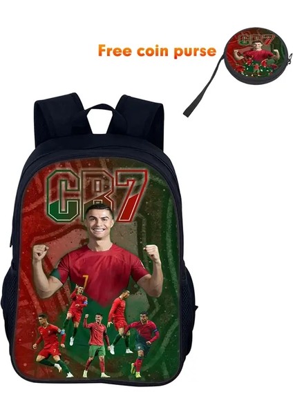 Yeni Ronaldo Poster Çantası 40CM/15.7INCH Futbol Sırt Çantası, Öğrenci Çantası Çocuklar Için Sırt Çantası Futbol Yıldızı Erkek Kızlar Için En Iyi Hediye Kol: 5 (Yurt Dışından)