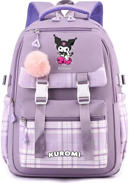 Güzel Kuromi Sırt Çantaları Çocuklar Okul Çantaları Kızlar Daybalp Çakası Çocuklar Genç Çantalar Kawaii Su Geçirmez Büyük Kapasite Backpackcolor: Mor (Yurt Dışından)
