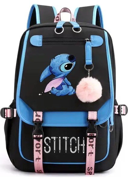 Çocuklar Için Okul Sırt Çantası Genç Lilo Stitch Schoolbag Kızlar Erkek Çocuklar Sırt Çantası Genç Çantası USB Şarj Kitabı Renk: 8 (Yurt Dışından)