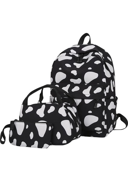 Kişiselleştirilmiş Harajuku Backpack Ins Inek Desen Sevimli Kız Okul Çantası Çocuklar Sırt Çantası Öğle Yemeği Çanta Kılıfı Çocuklar Için Set Öğrencileri (Yurt Dışından)